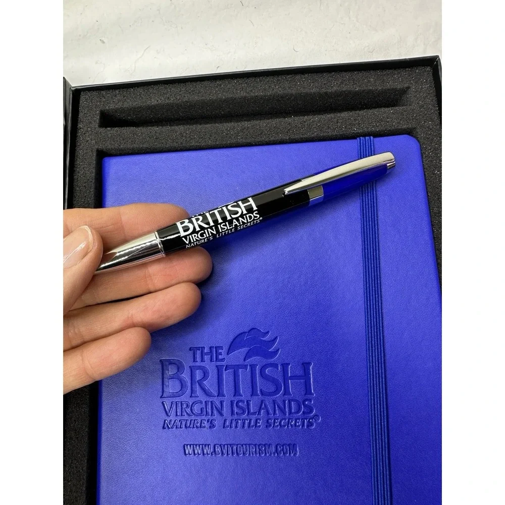 New British Virgin Island Notebook Pen Set Journal Natures Little Secret Blue